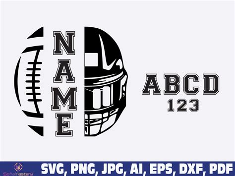 Football Player Svg Football Name Svg Football Svg Football - Etsy