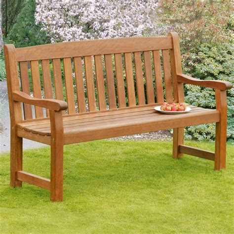 Outdoor Garden Bench Balmoral 3-Seat Hardwood Patio Furniture | Garden ...