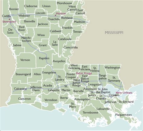 County Zip Code Maps of Louisiana - DeliveryMaps