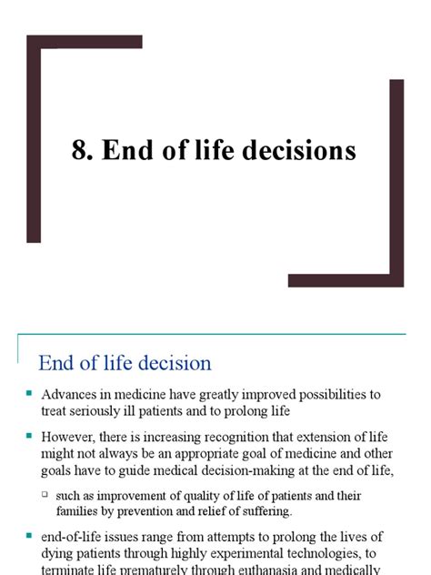 8 - End of Life Decisions3 | PDF | End Of Life Care | Terminal Illness