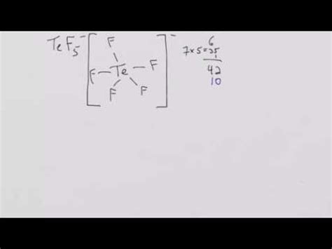 Lewis Structures 1 (TeF5-) - YouTube