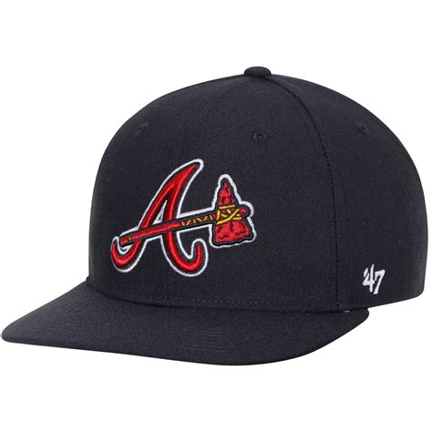 '47 Atlanta Braves Navy Sure Shot Snapback Adjustable Hat