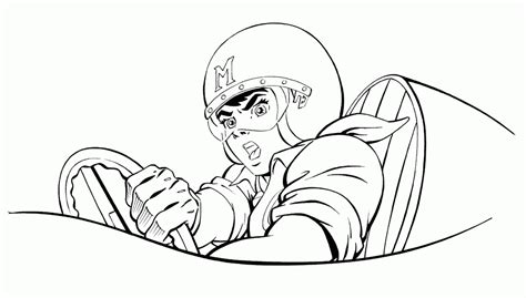 Free speed racer coloring pages