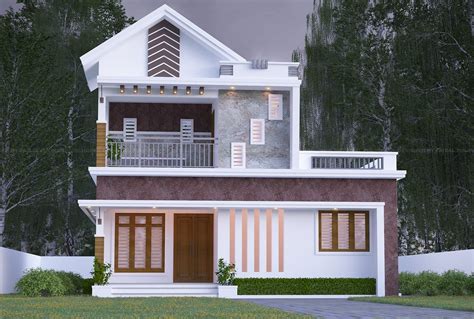 1200 Square Feet 2 Bedroom Modern Two Floor House Design - Home Pictures