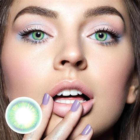 Rainbow Neon Green Yearly Colored Contacts – Lensweets