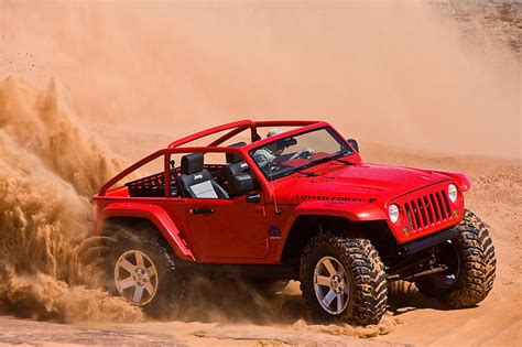 HD wallpaper: red and black Jeep Wrangler, car, desert, mode of ...