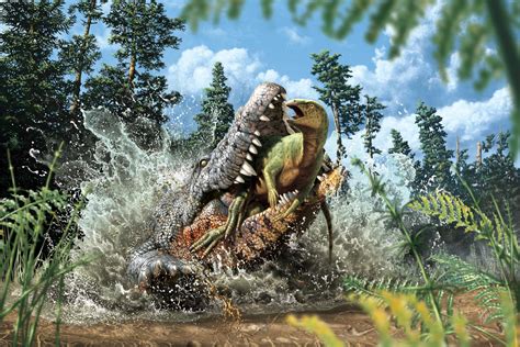 Crocodile eats dinosaur! | Science Illustrated