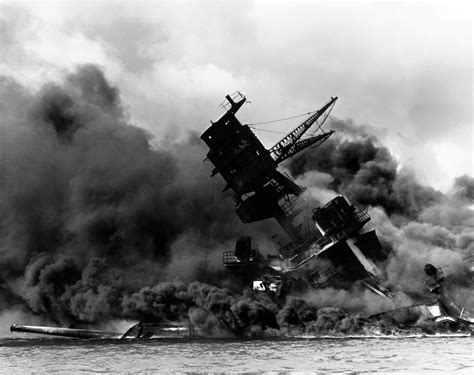 USS Arizona Sunk during the attack on Pearl Harbor, World War II image - Free stock photo ...