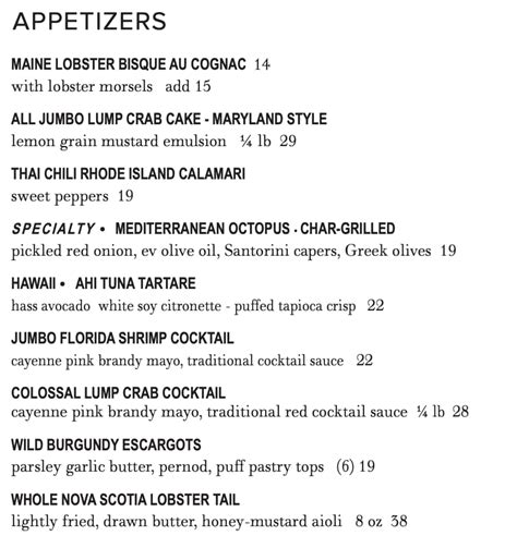 Chops Lobster Bar Boca Raton, FL Menu (Updated: July 2024)