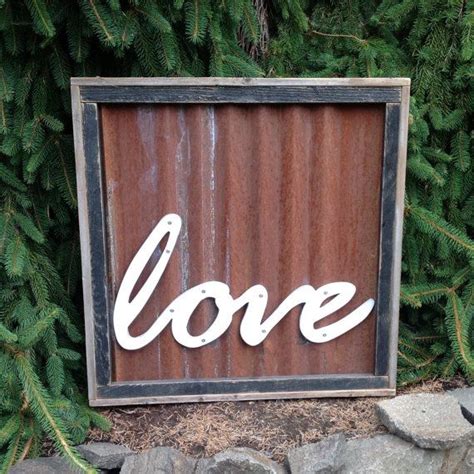 Rustic Love Sign Rustic Wedding Gift Rustic by stonewoodrustics ...