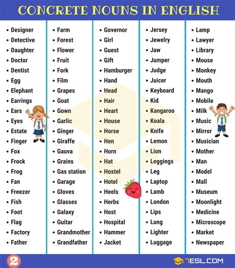 Nouns Beginning With The Letter L