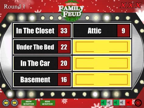 Christmas Family Feud Printable