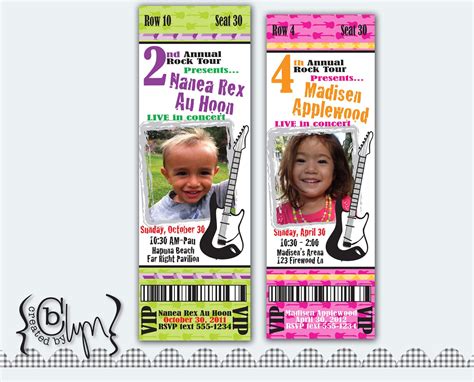 Free Printable Ticket Birthday Invitations