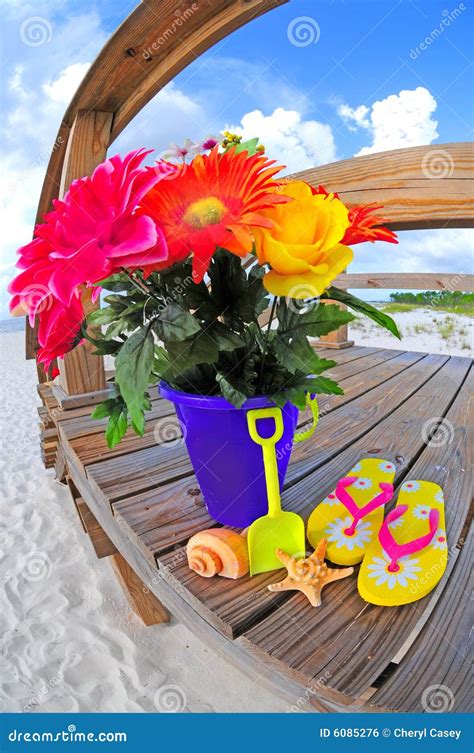 Bouquet of Flowers by Beach Stock Photo - Image of bright, holiday: 6085276