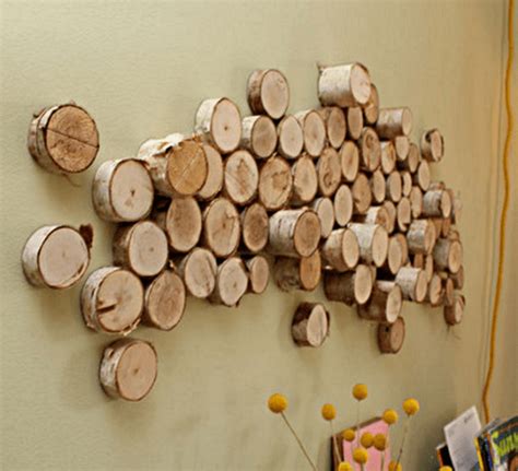 DIY Wall Art From Wood Logs - Shelterness