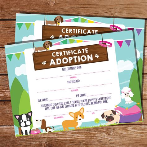 Make It Official With Pet Adoption Certificates - Sunshine Parties