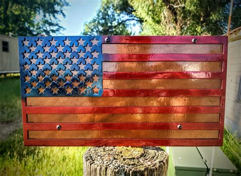 American Flag, Metal Flag, Metal Wall Art, Made in USA - Etsy