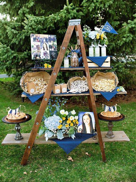 Lovely & Rustic Keys to Success Graduation Party #outdoorparty | Outdoor graduation party ...