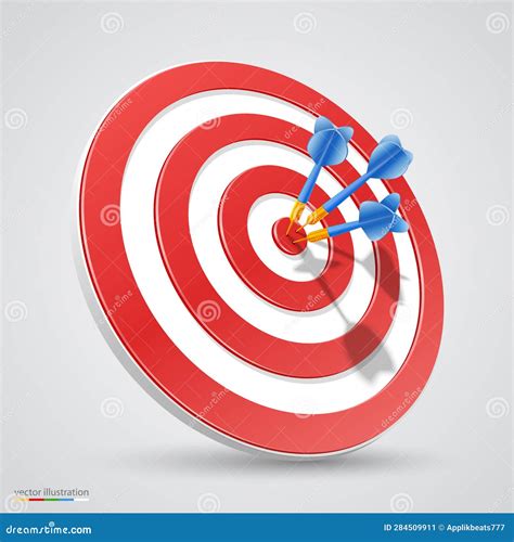 Target with darts stock vector. Illustration of round - 284509911