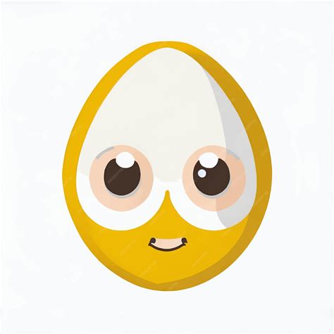 Premium Vector | Cute flat cartoon egg face illustration vector ...