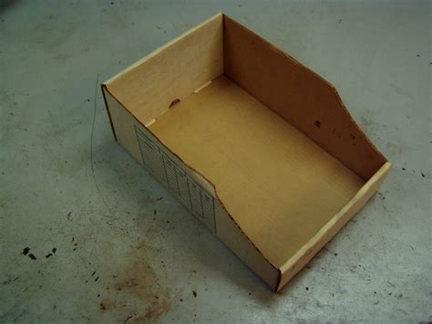 USED Folding Cardboard Parts Storage Bin 12" X 8" X 4.5" U1438