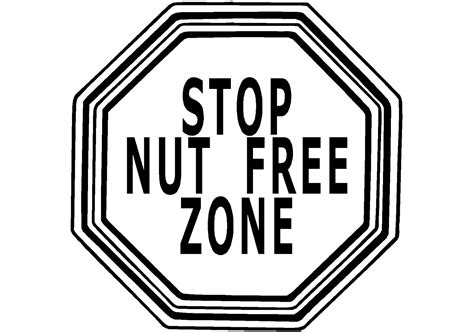 Free Posters and Signs: Stop Nut Free Zone