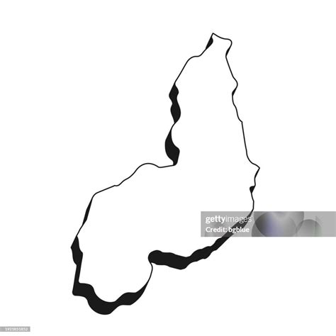 Piaui Map With Black Outline And Shadow On White Background High-Res Vector Graphic - Getty Images