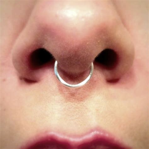 Nose Ring 8 Mm (0.6 Mm) Hoop Very Fine 925 Silver Split Nostril Septum ...