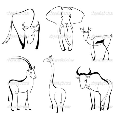 One Line Drawing Animals at GetDrawings | Free download