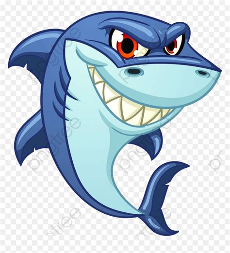 Baby Shark Clipart Animated - Evil Shark Clip Art, HD Png Download - vhv