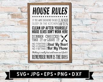 House Rules Sign - Etsy