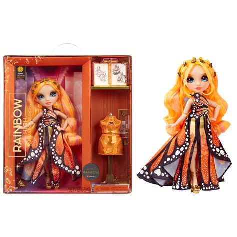 Rainbow High Poppy Rowan Orange 11” Doll Playset w/ 2 Outfits ...