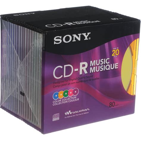 Sony CD-R Music Recordable Compact Disc (20-Pack) 20CRM80RX B&H