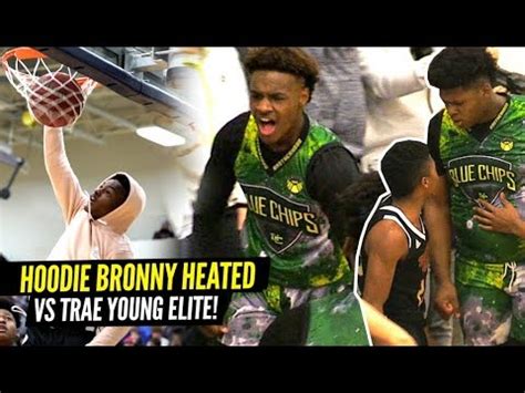 Bronny James 1st 360 DUNK!! Bronny Gets HEATED vs Trae Young's Team ...