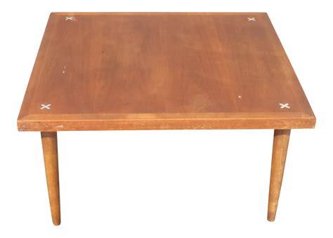 Vintage Danish Mid Century Modern Square Peg Leg Coffee Table W X's on Top on Chairish.com Table ...