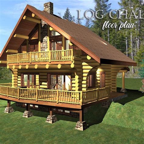 Introducing the 980 Log Chalet Floor Plan! | Log home plans, Log home ...