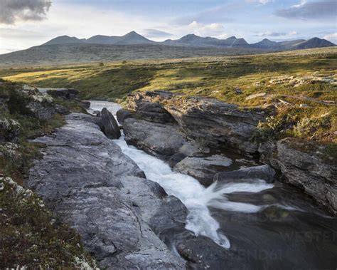 River through Rondane National Park, Norway stock photo