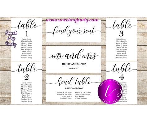 Rustic weding seating chart template printable|Rustic wedding find your seat template printable ...