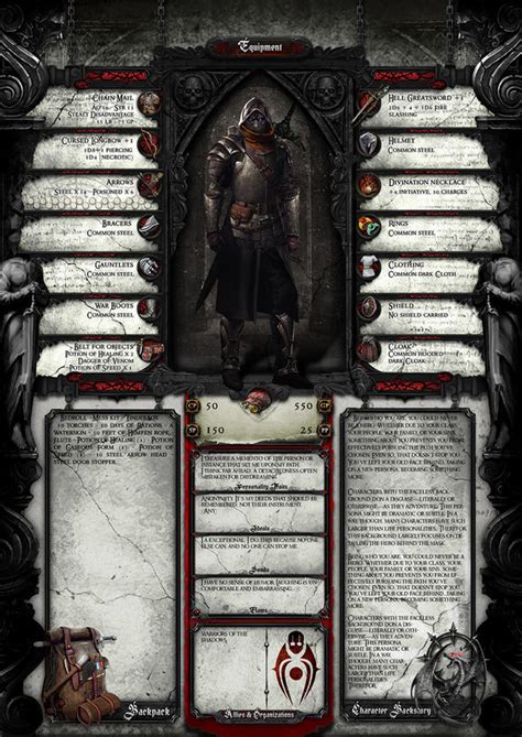 RAVENLOFT 5e Character Sheet (En) - El Tesoro del Dragon. Customizable ...