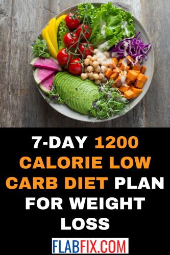 7-Day 1200 Calorie Low Carb Diet Plan for Weight Loss - Flab Fix