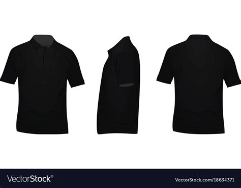 Black Polo Shirt Design Template