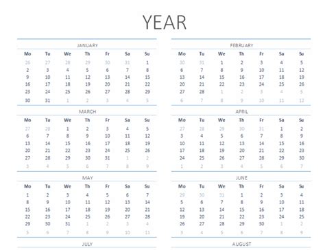 4 Month Calendar Template Database