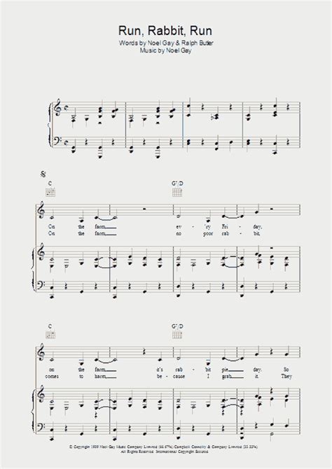 Run, Rabbit, Run Piano Sheet Music | OnlinePianist