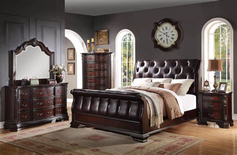 Crown Mark Furniture presents gorgeous Sheffield Sleigh Bedroom Set in a traditional style. Find ...