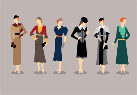 Fashion Style 1930s Vectors - Download Free Vector Art, Stock Graphics & Images