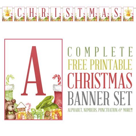 Complete Free Printable Christmas Banner Set - The Cottage Market