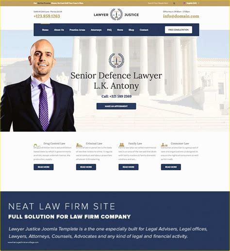 Law Firm Website Design Templates Free Download Of Lawyer Website ...