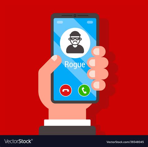 A scam call on smartphone cheating on the phone Vector Image