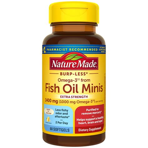 Nature Made Fish Oils Minis Softgels, 1400 mg, 60 CT