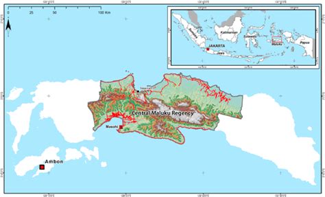 Map of Seram Island, Maluku, eastern Indonesia. Source: CoLUPSIA ...